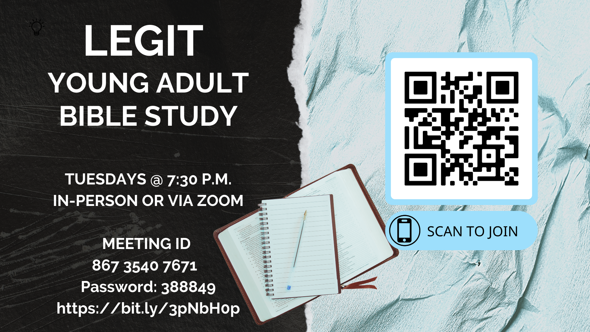 LEGIT Young Adult Bible Study head image