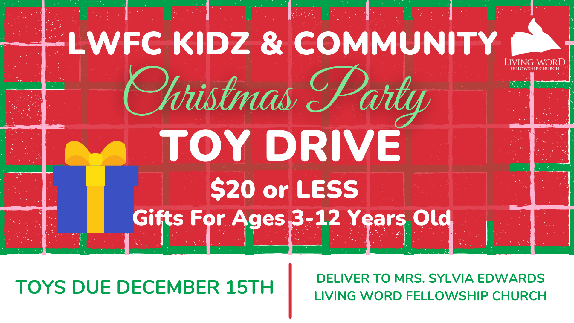 TOY DRIVE – LWFC Kidz & Community Christmas Party head image