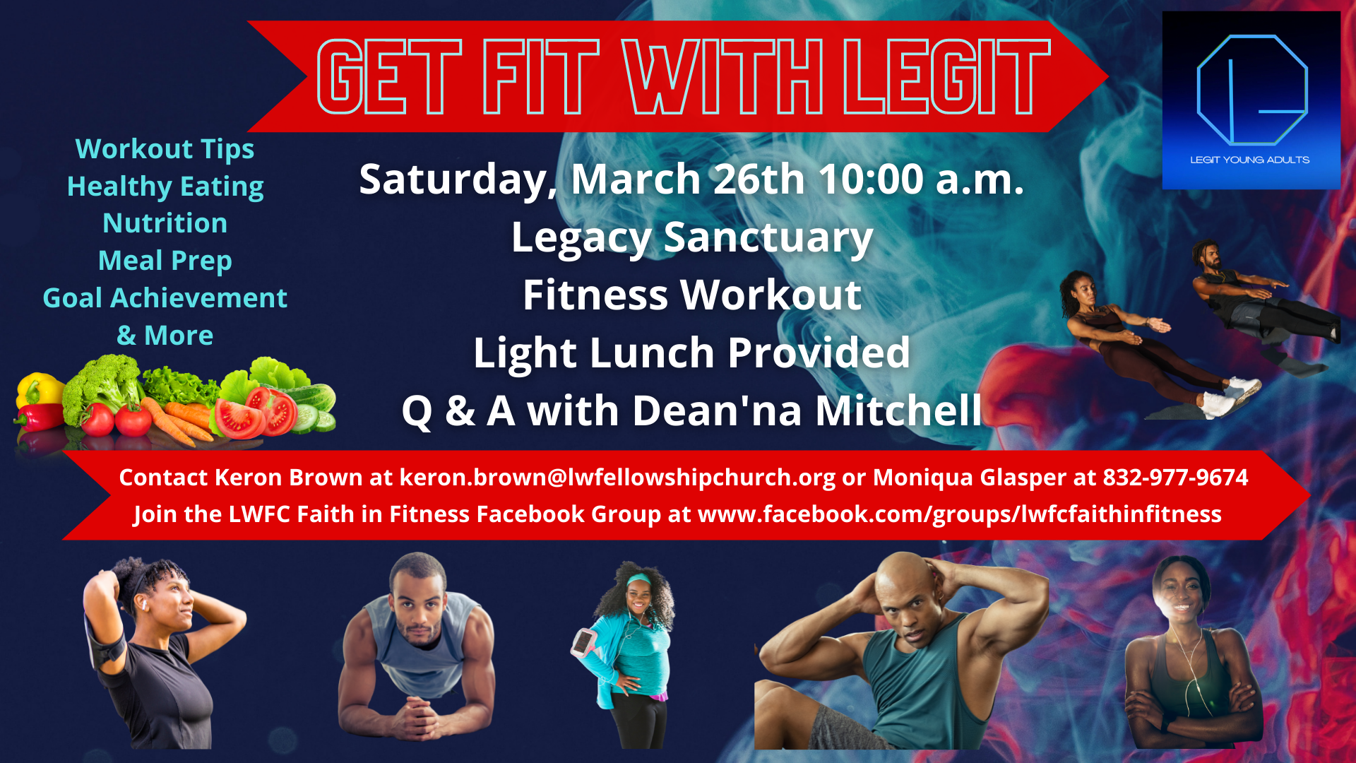 GET FIT WITH LEGIT – March 26th 10:00 a.m. head image