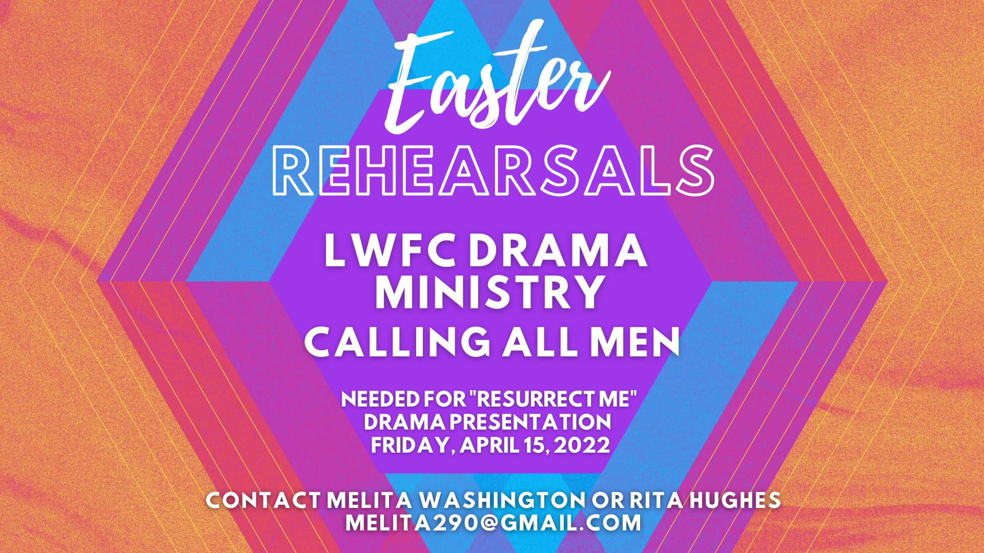 LWFC Drama Ministry – Men Needed For Easter Production head image