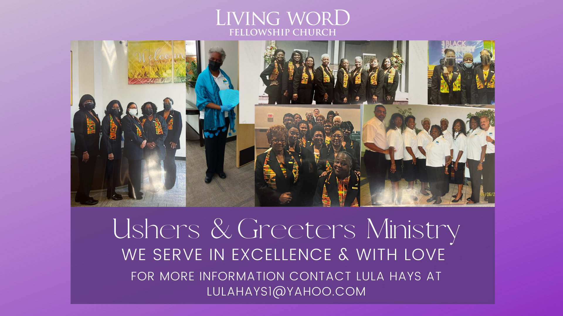 The Greeters and Ushers Ministries Need You! head image