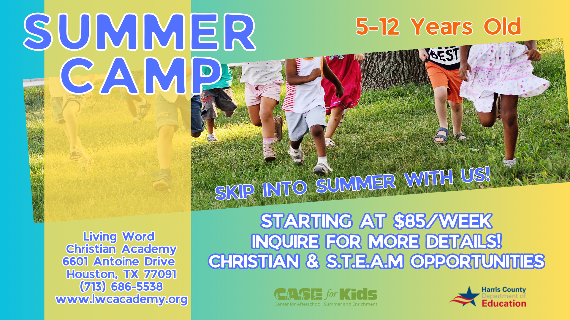 LWCA SUMMER CAMP – ENROLL BY MAY – LIMITED TIME OFFER head image