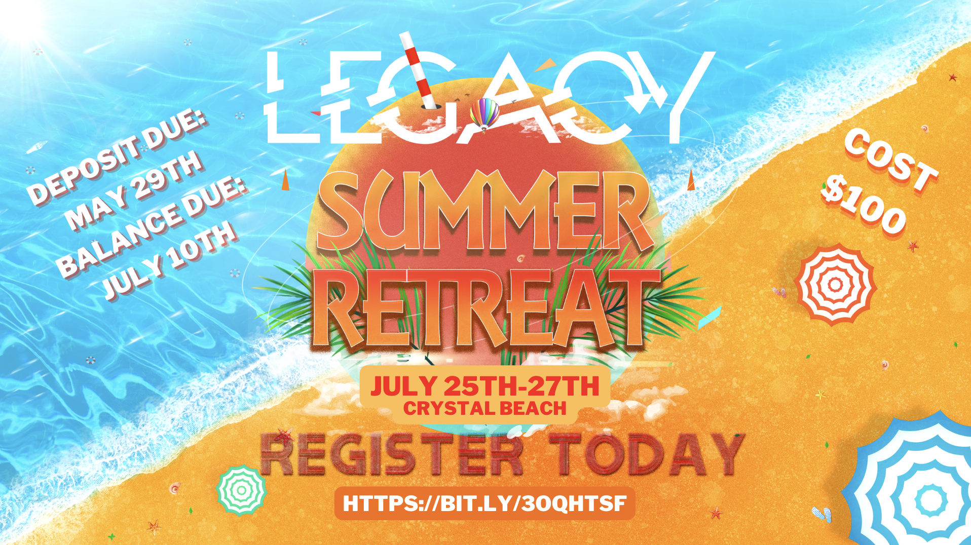 LEGACY YOUTH SUMMER RETREAT  July 25th-27th head image