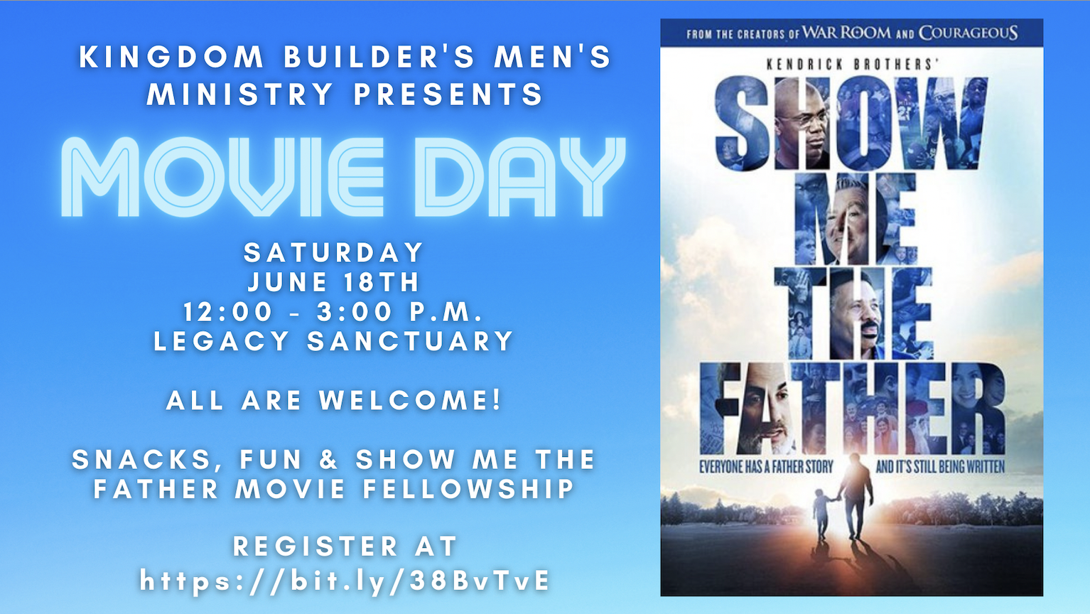 SHOW ME THE FATHER MOVIE DAY – June 18th head image