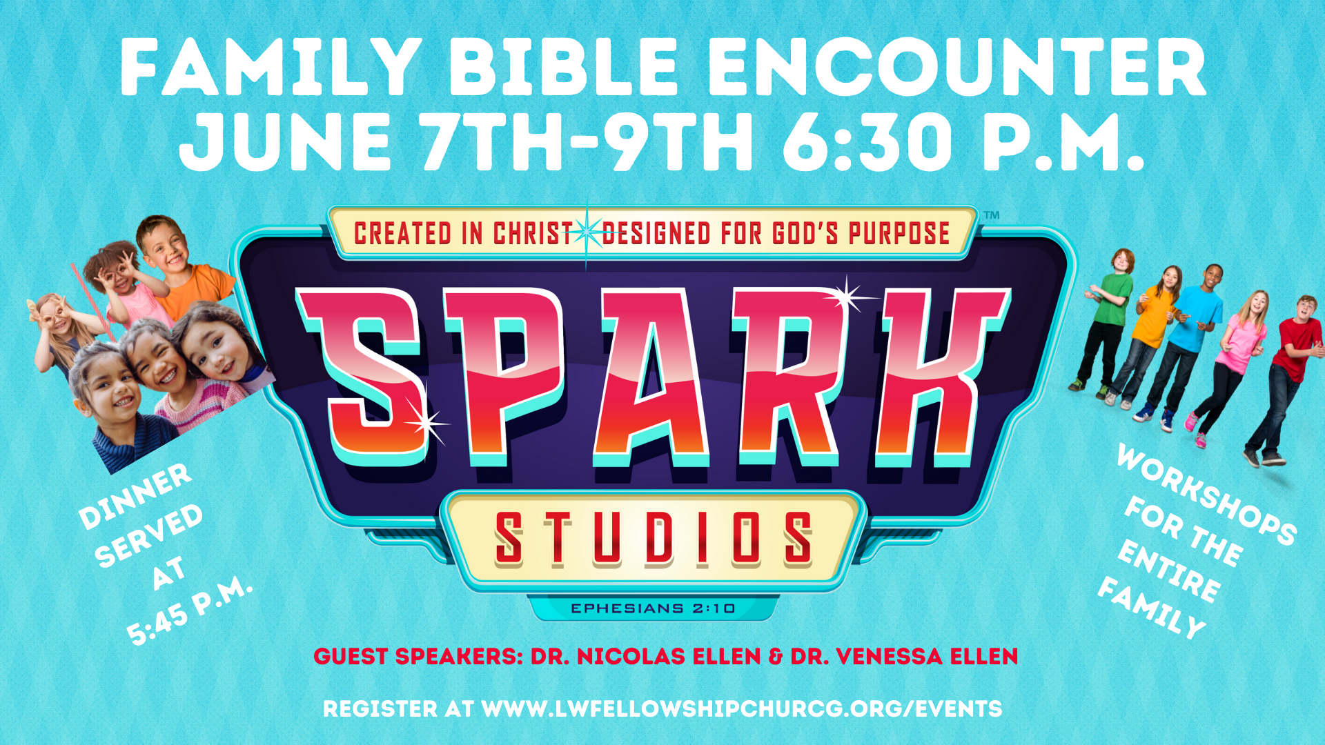 SPARK – FAMILY BIBLE ENCOUNTER – JUNE 7th, 8th & 9th at 7 p.m. head image