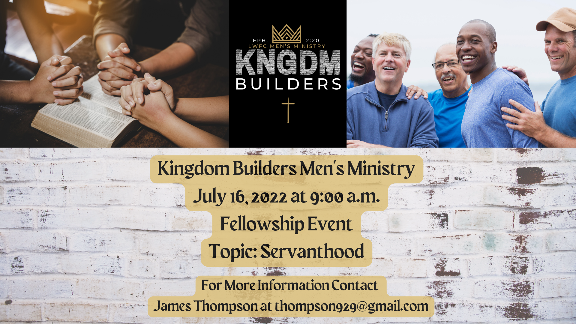 Kingdom Builders Men’s Ministry Event head image