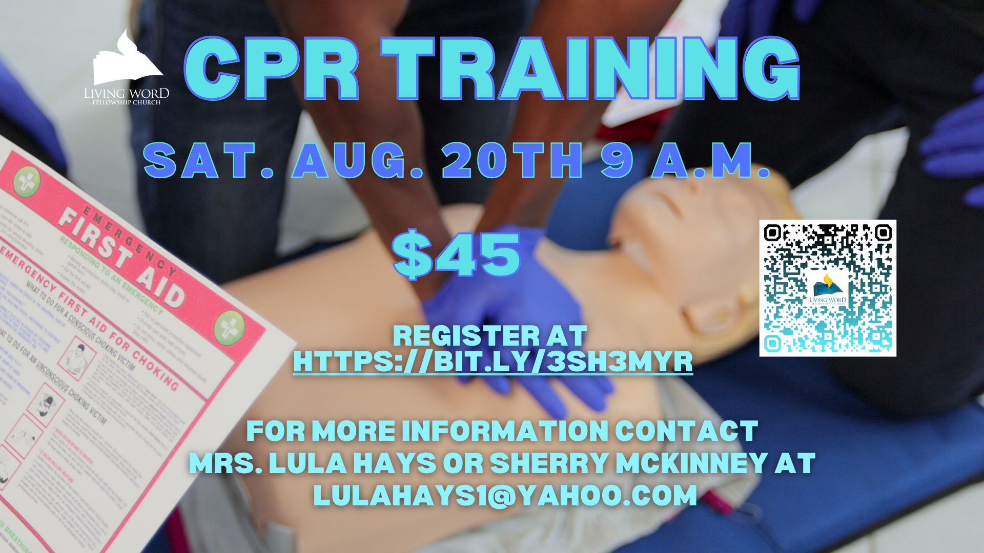 CPR Training – Sat. Aug 20th 9:00 a.m. head image