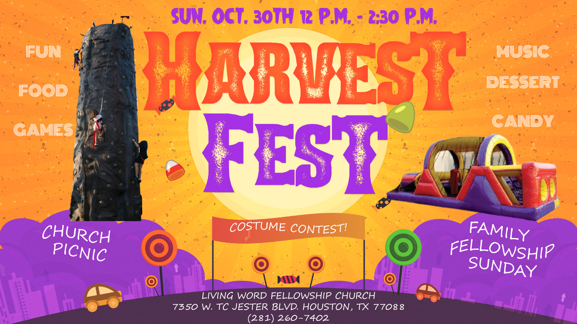 Harvest Fest – Sunday Oct. 30th 12:00 P.M. – 2:30 P.M. head image