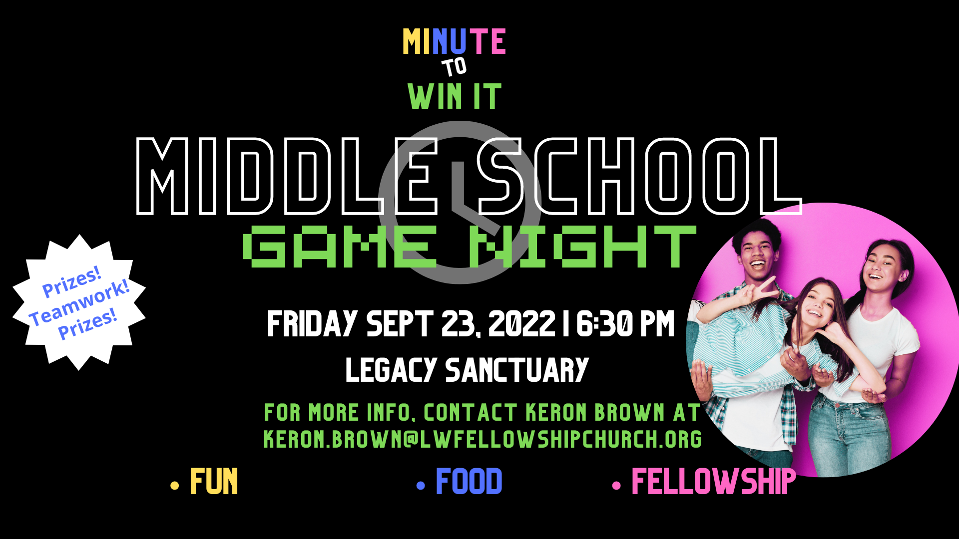 Legacy Middle School Game Night – Friday Sept. 23rd head image