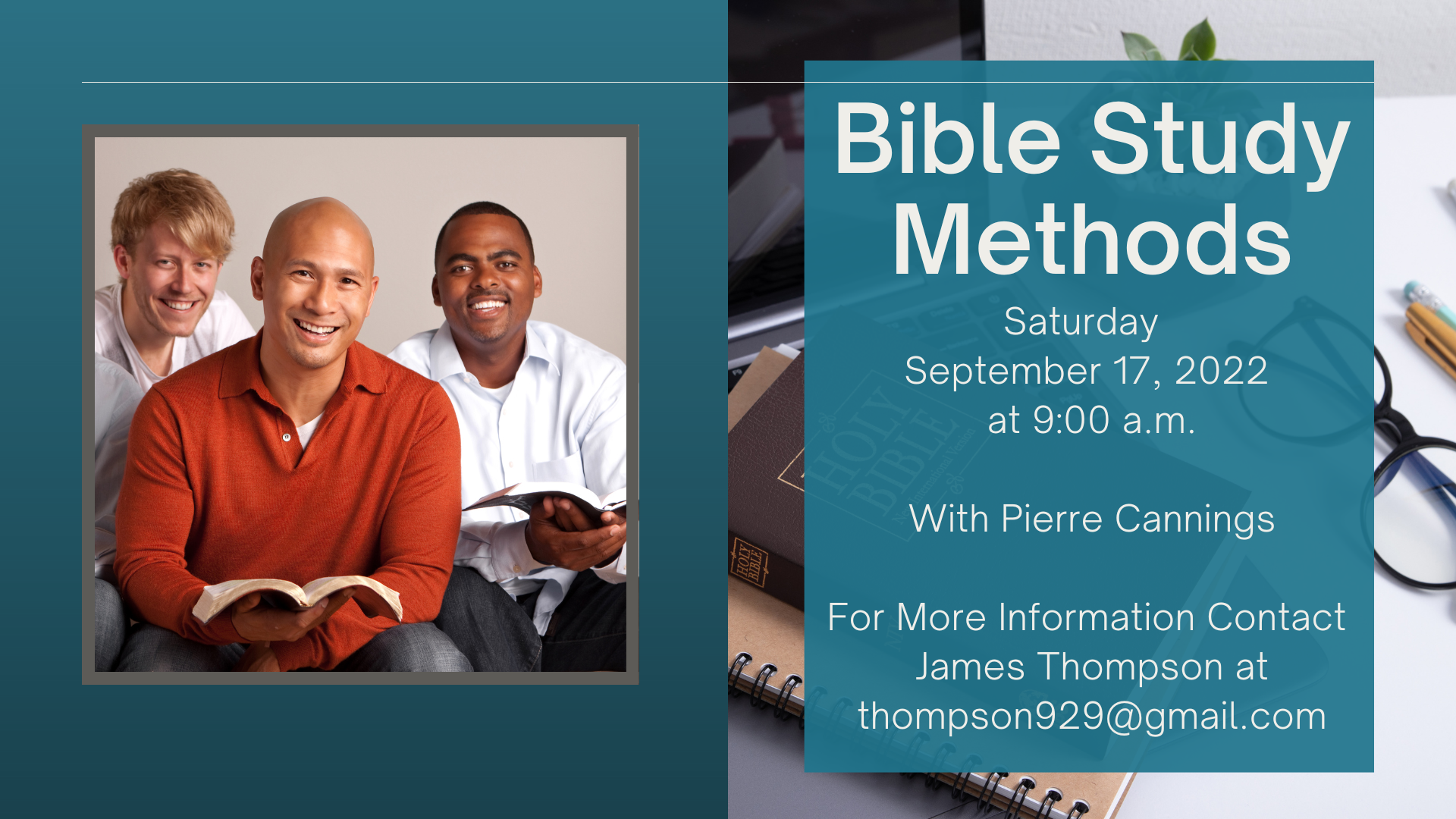 KINGDOM BUILDER MEN’S MINISTRY BIBLE STUDY METHODS-Sept. 17th head image