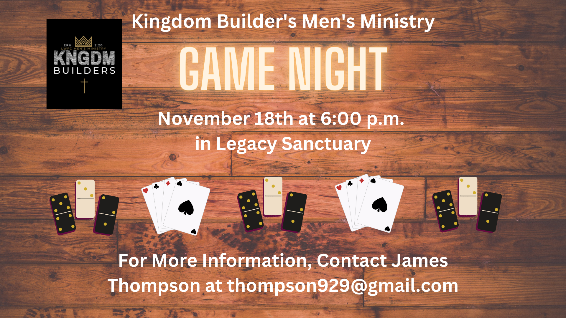 Men’s Ministry Game Night head image
