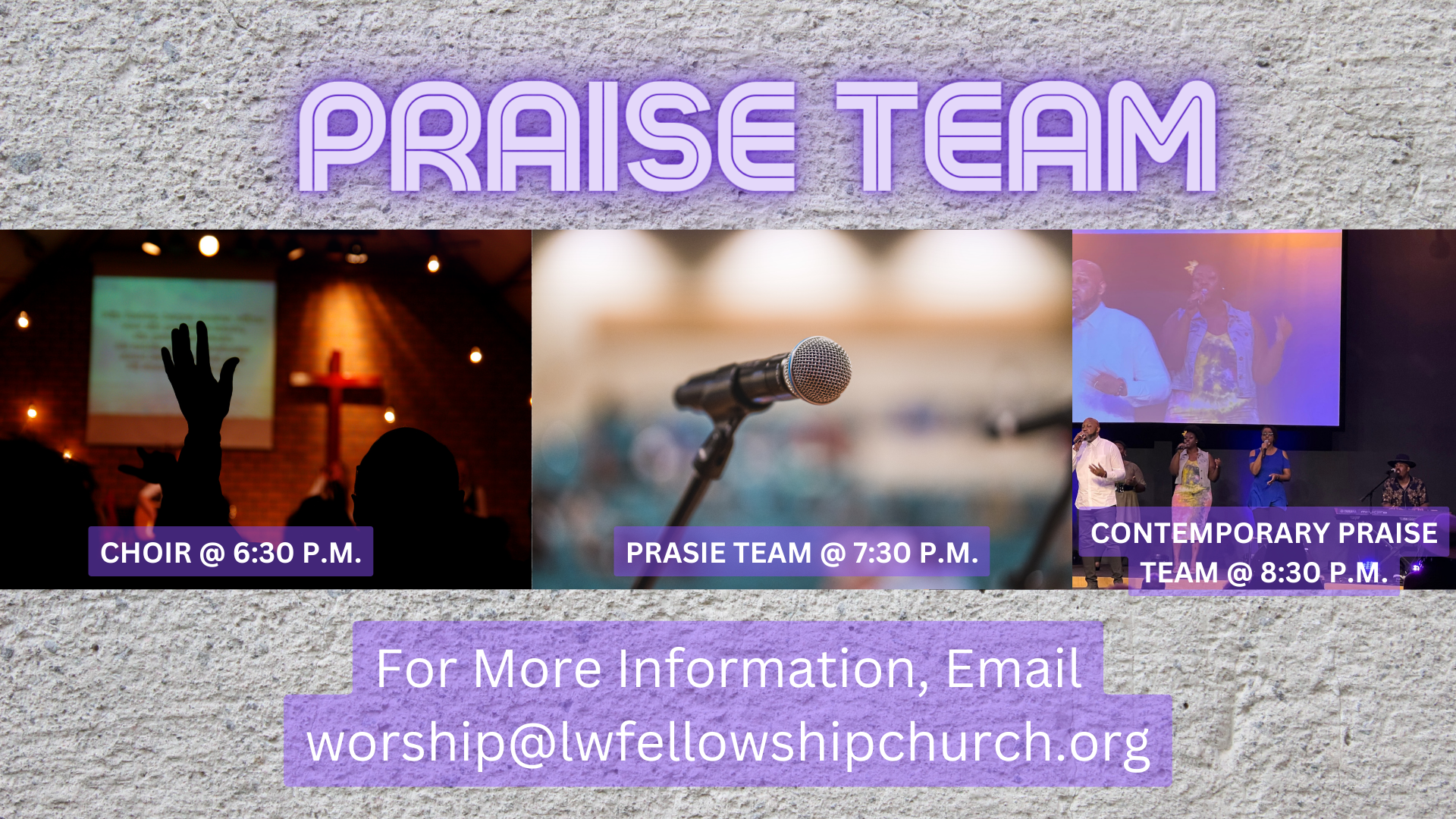 JOIN THE PRAISE TEAM head image