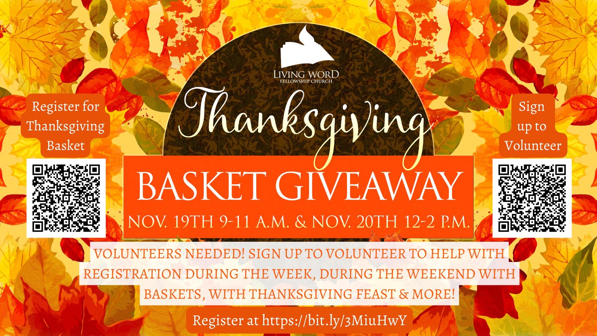 THANKSGIVING BASKET GIVEAWAY VOLUNTEERS head image