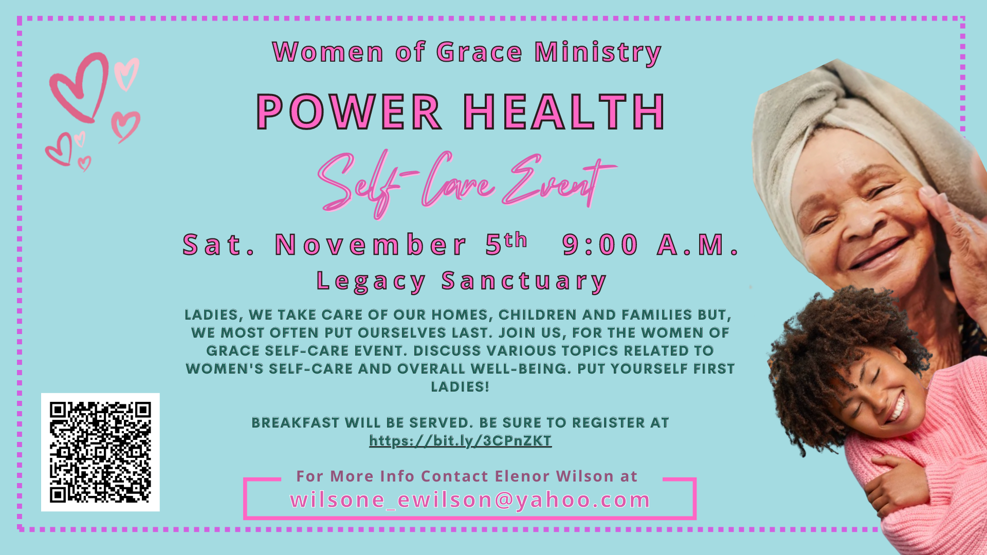 Women of Grace Power Health – Self Care Event head image