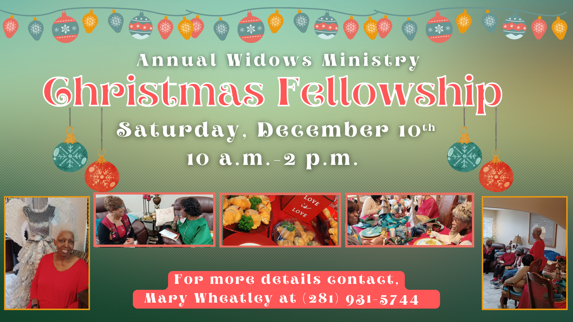 WIDOWS MINISTRY CHRISTMAS FELLOWSHIP head image