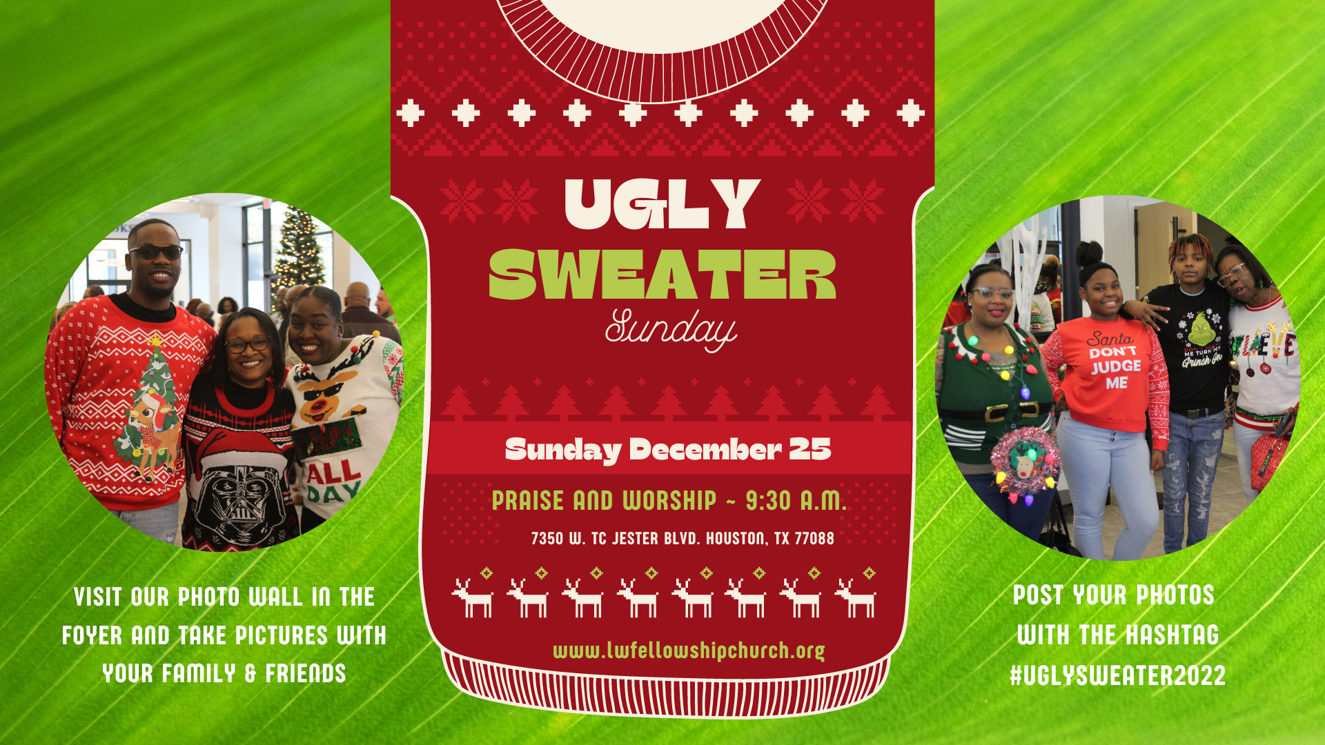 UGLY SWEATER CHRISTMAS SUNDAY head image