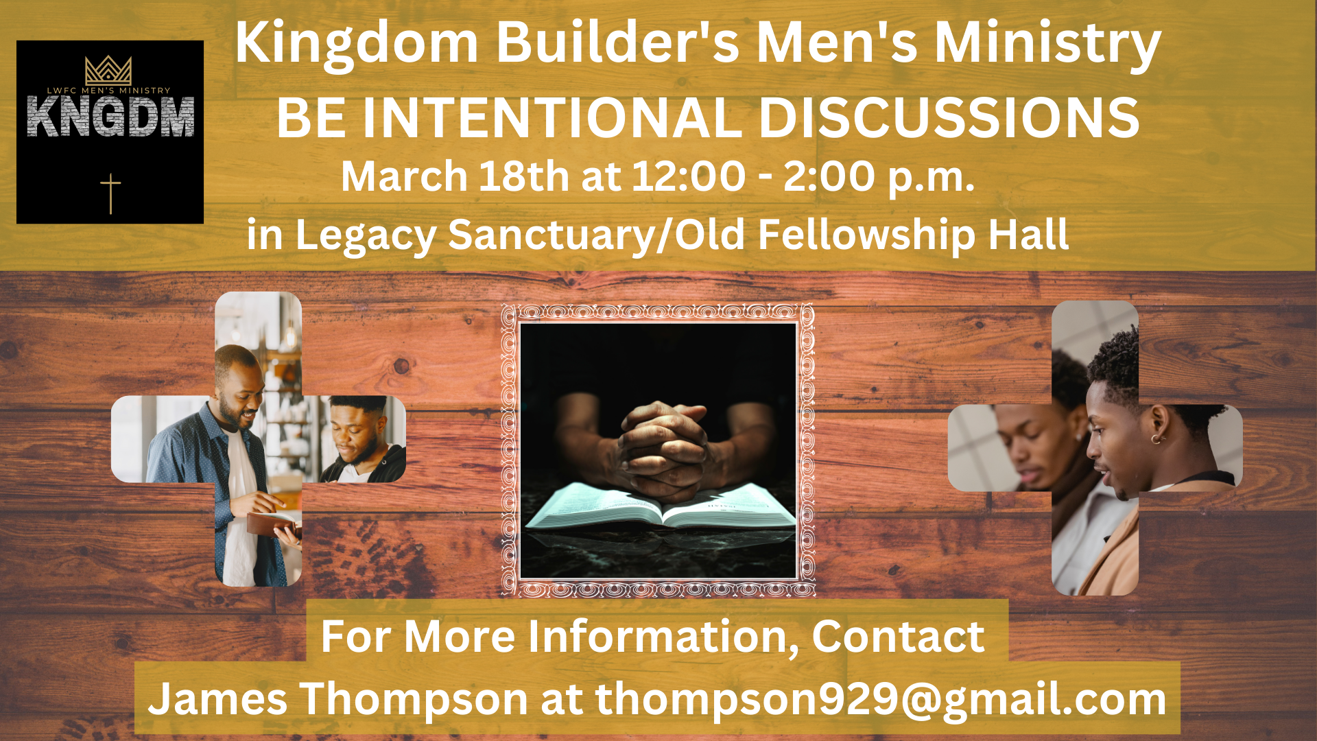 Be Intentional Men’s Discussions head image