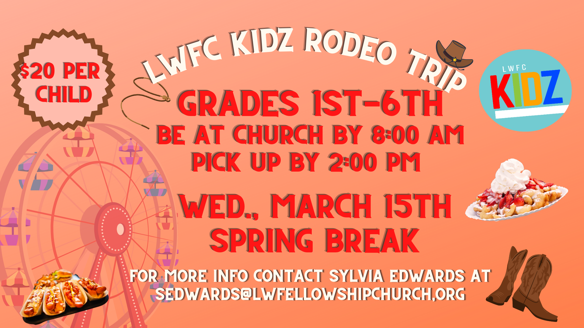 LWFC KIDZ RODEO TRIP March 15th head image
