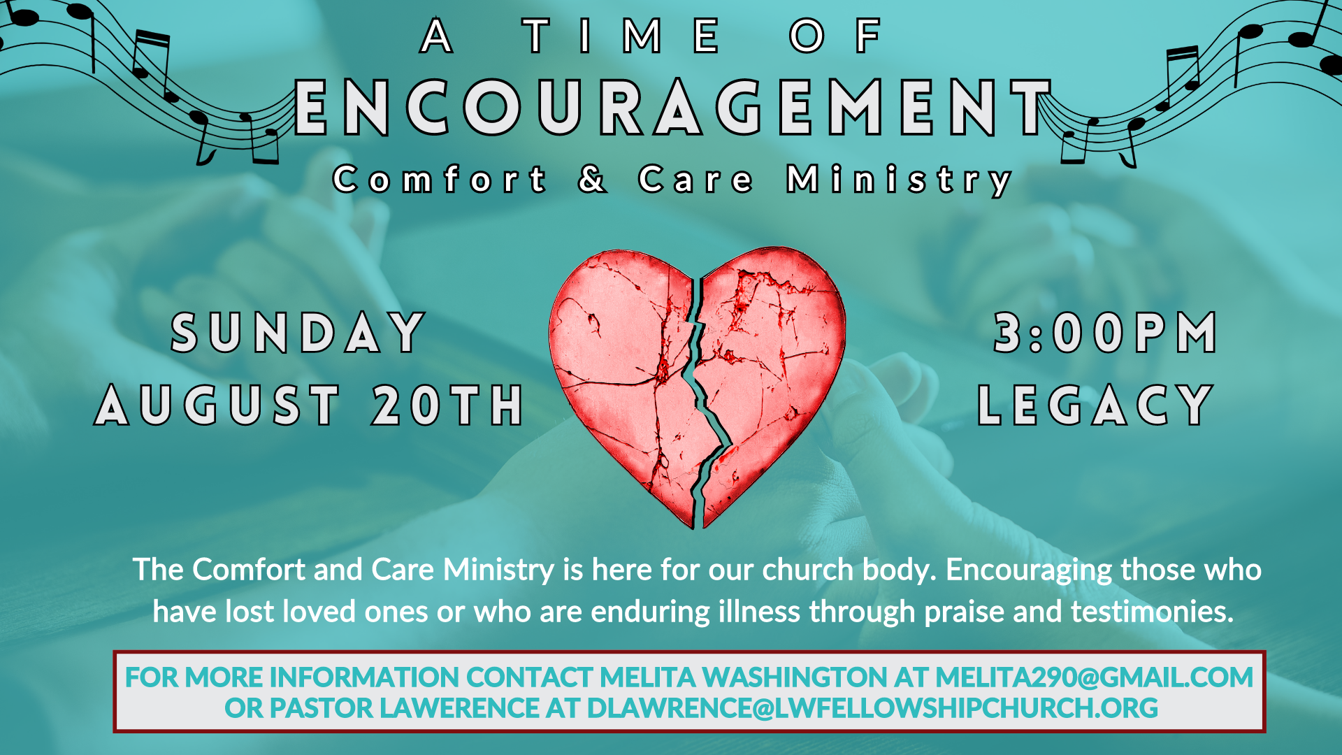 COMFORT AND CARE PRAISE & WORSHIP EVENT head image
