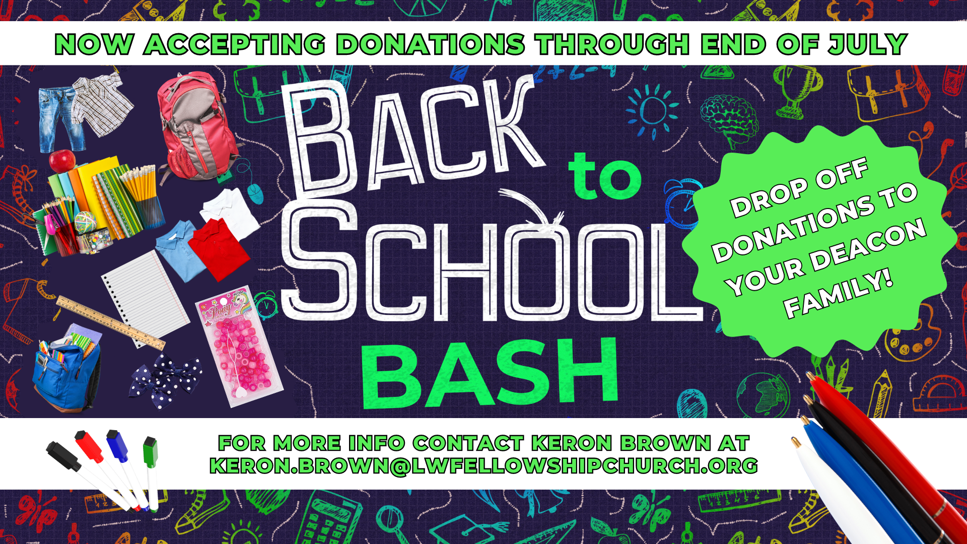 DONATE SCHOOL SUPPLIES & BACKPACKS head image