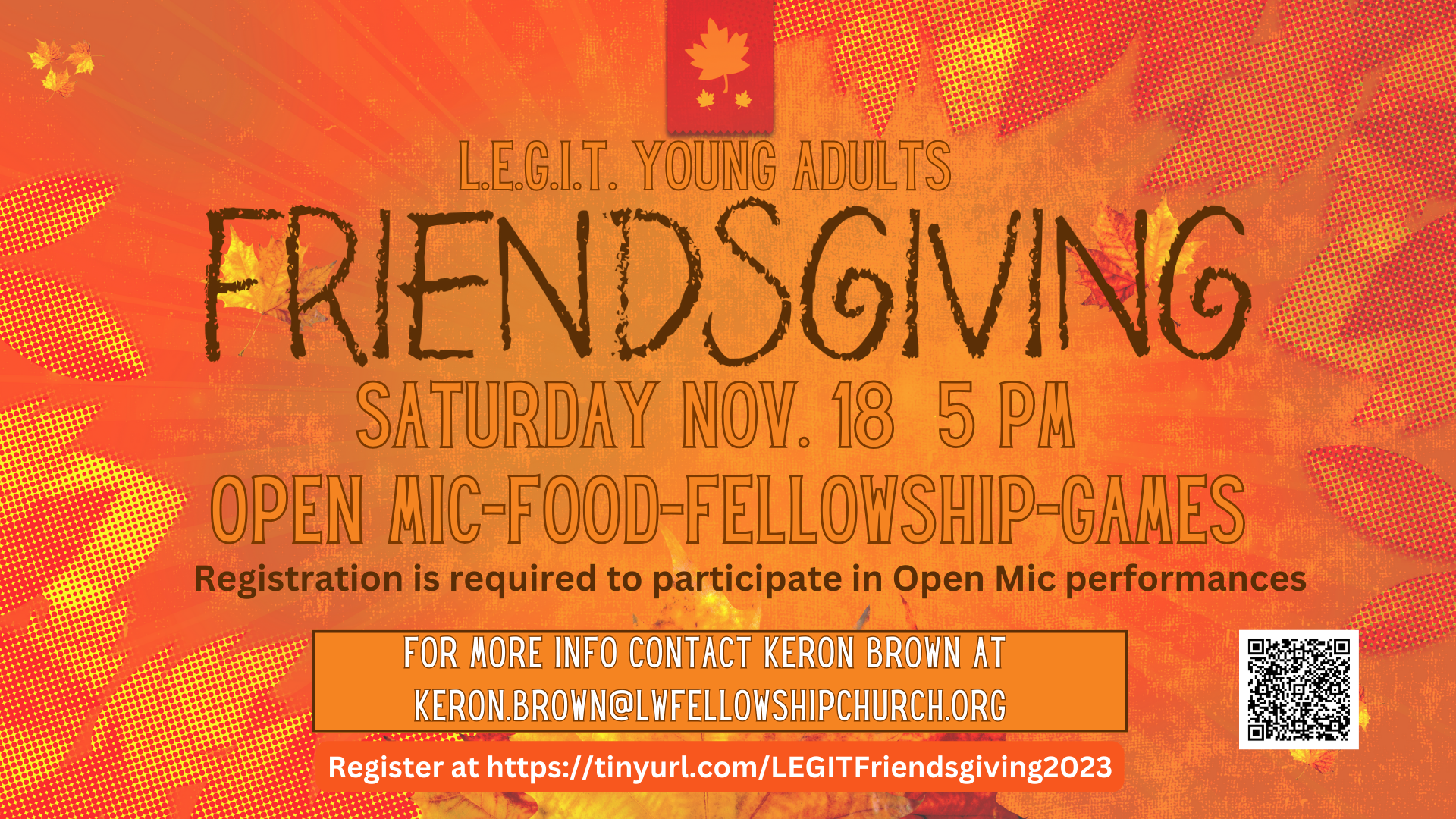 L.E.G.I.T. Young Adult Friendsgiving head image