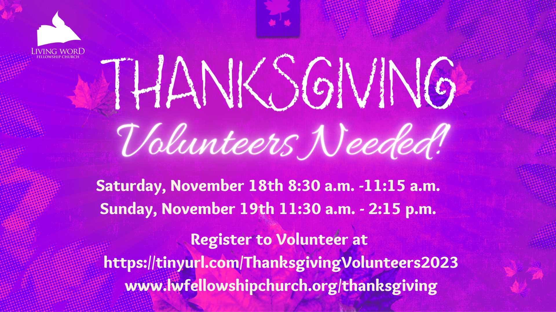 Volunteer for Thanksgiving Activities head image