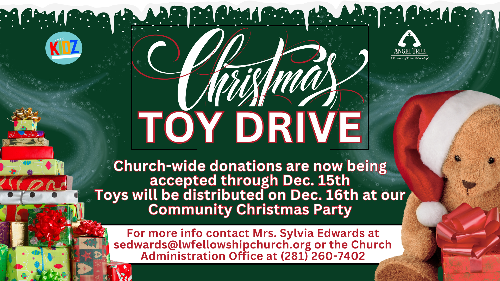 Toy Drive for LWFC Kidz Christmas Party head image