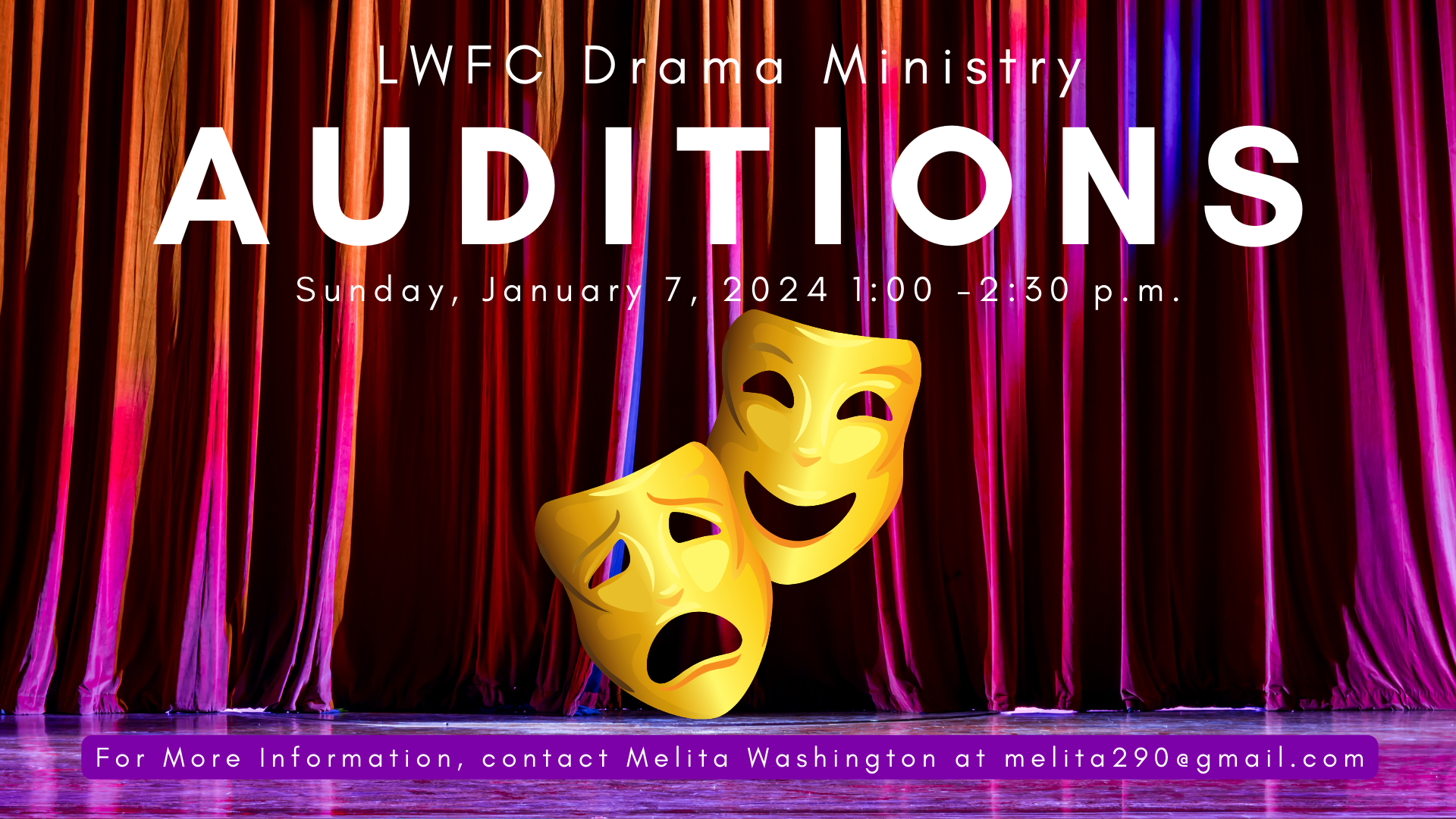 LWFC Drama Auditions for Good Friday head image