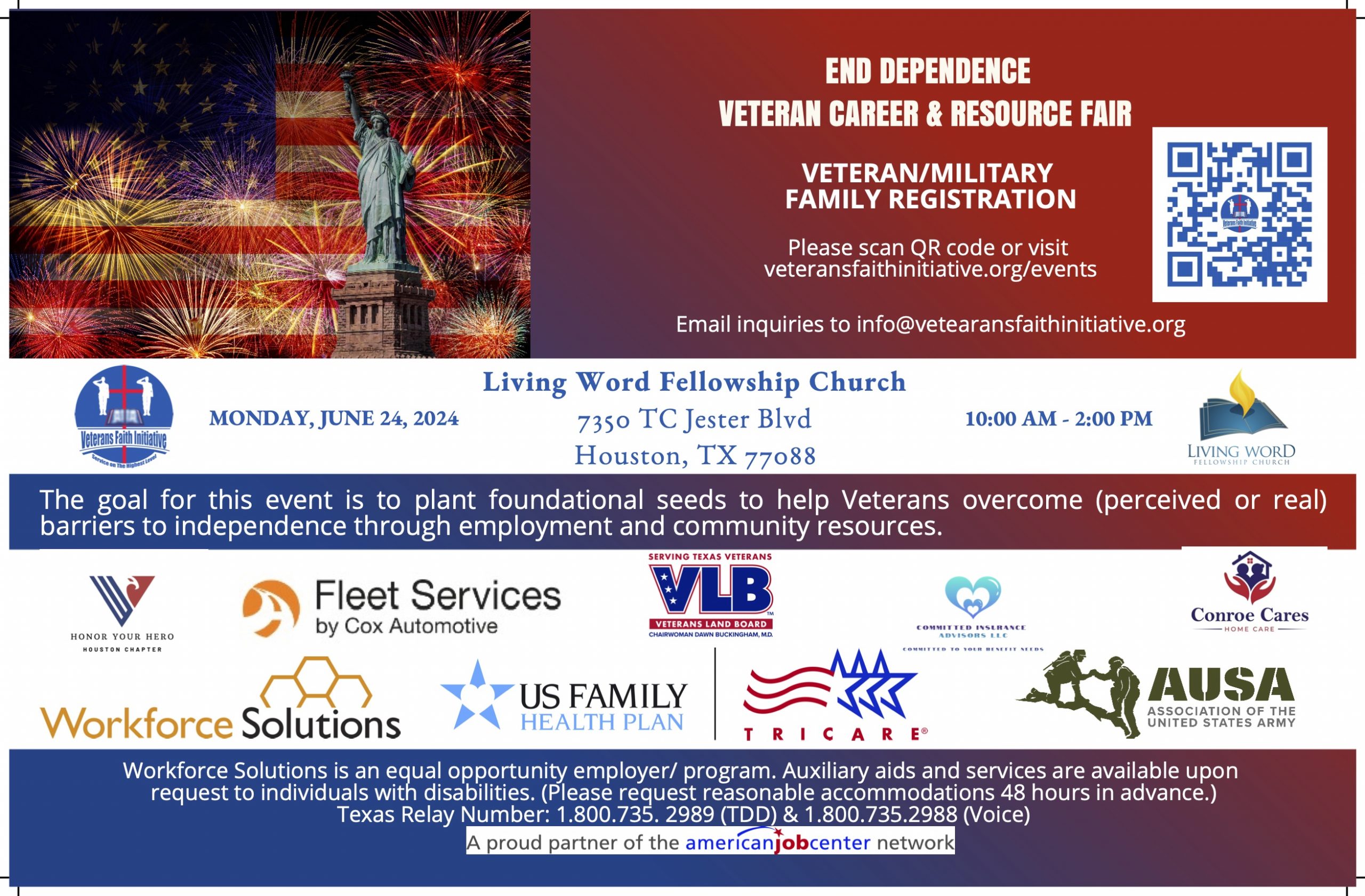 END DEPENDENCE VETERAN CAREER & RESOURCE FAIR head image
