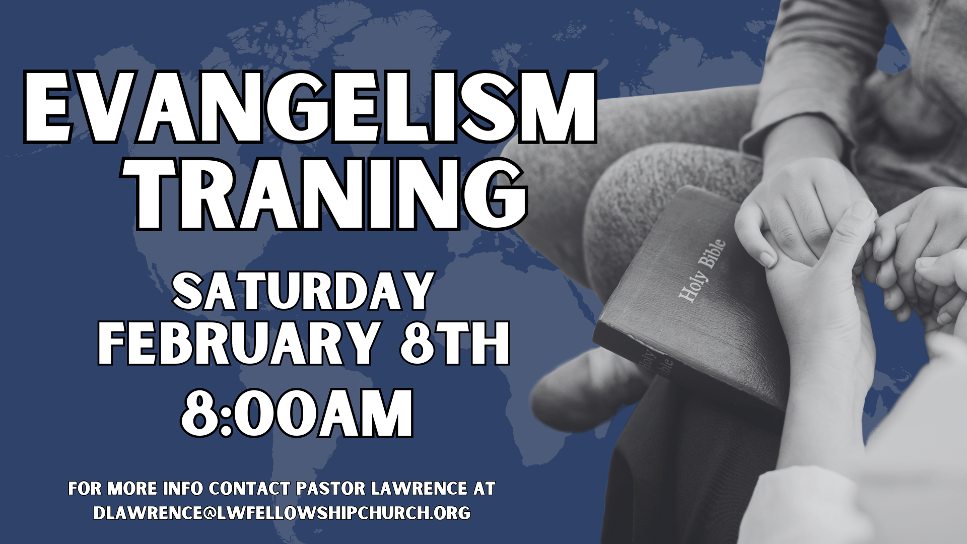 Evangelism Training – Feb. 8th 8 am head image