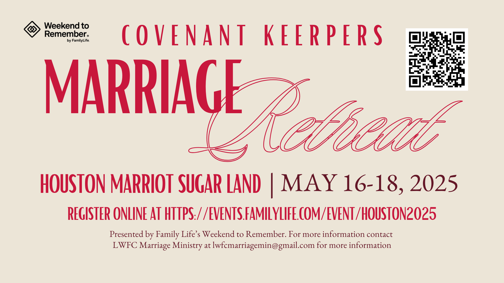 Marriage Ministry Retreat in Sugarland, TX head image
