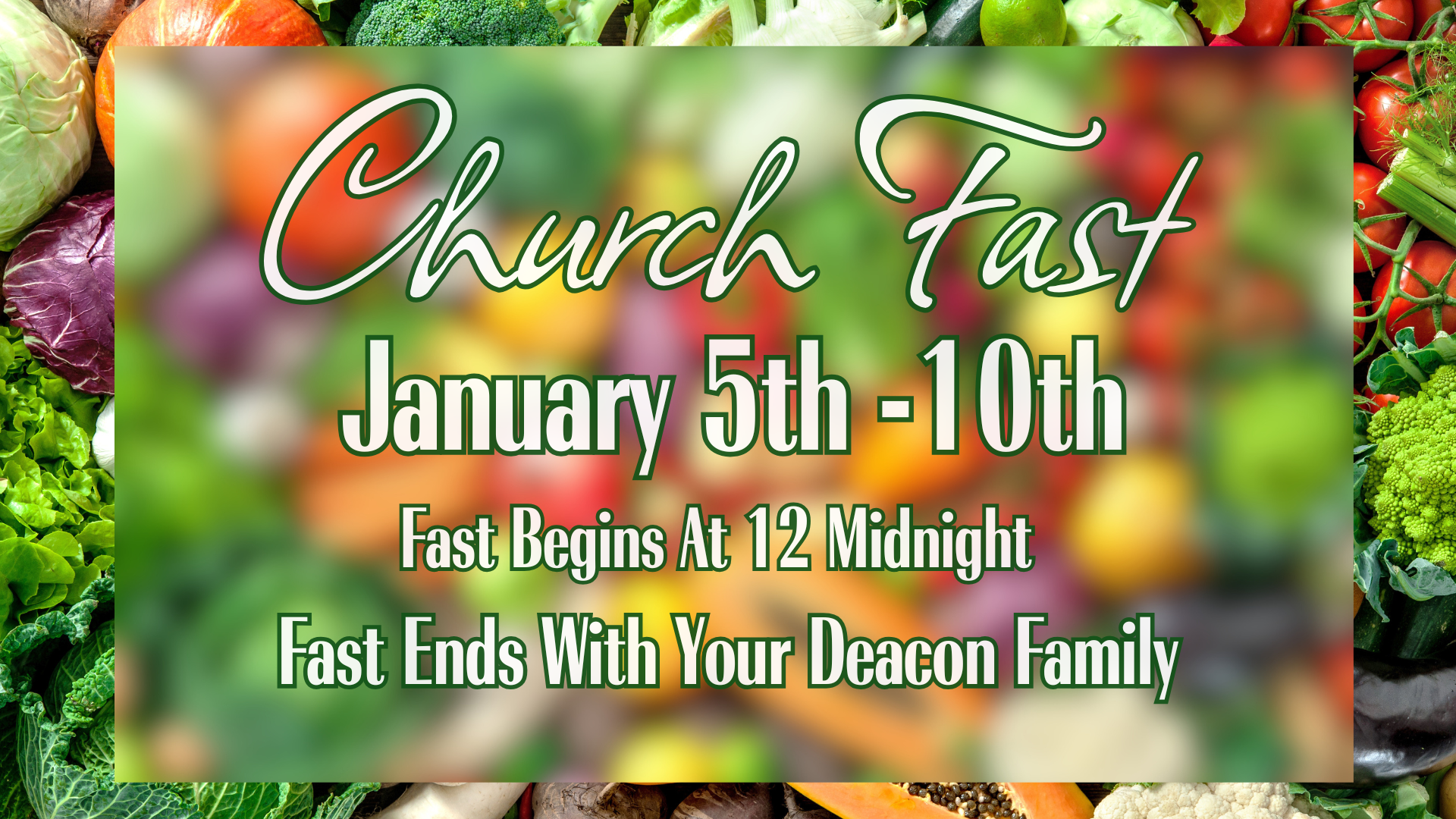 Annual Church Fast head image